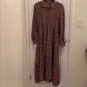 Zara XS floral midi dress
